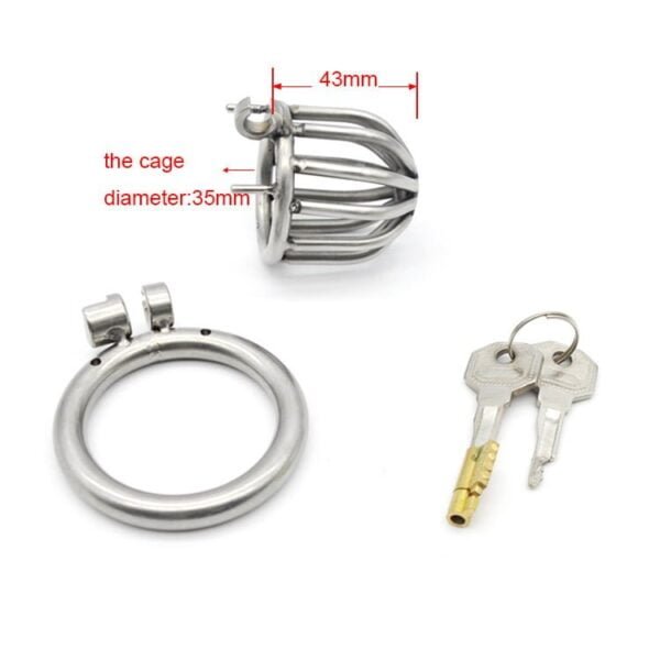 Jaula de Castidad Masculina SteelBird - Mini Castidad de Acero Inoxidable - Image 3