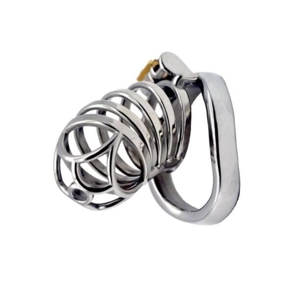 Jaula de Castidad Masculina SilverGuard - Jaula de Sumisión de Acero Inoxidable