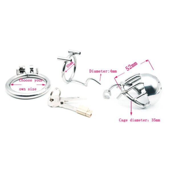 Jaula de Castidad Masculina ElysiumLock - Acero Inoxidable Intimate Restraint - Image 4