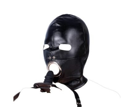 BDSM Mask front view with gag