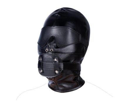 BDSM Mask front view with gag