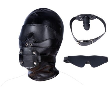 Set BDSM Mask with gag and eyemask